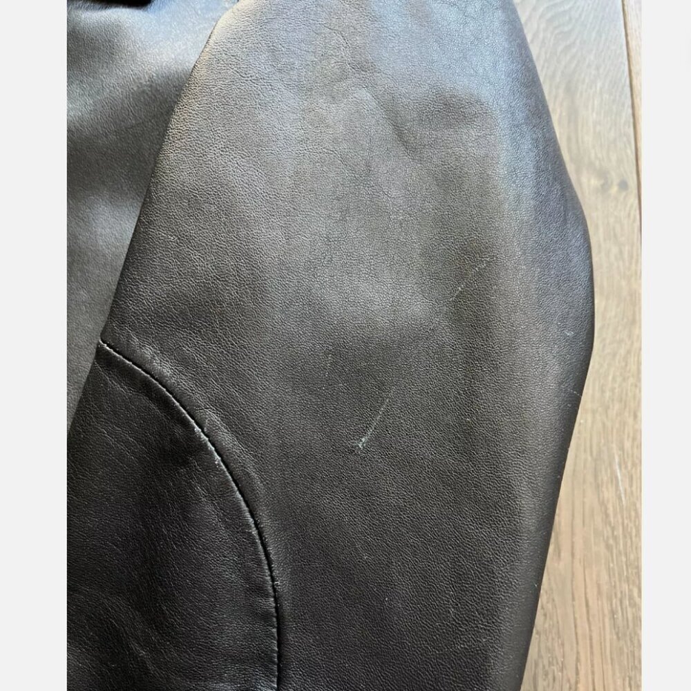 Wilsons 100% Genuine Leather Size M Pelle Studio Jacket Leopard Print Lining - Picture 9 of 10